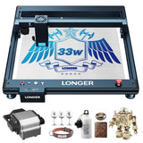 Longer Laser B1 30W Laser Engraver Cutter with Auto Air Assist, Working Speed Up to 600MM/S, Working Area 17.72x17.32 inch, DIY Laser Engraver for Wood and Metal, Paper, Acrylic, Glass, Leather Longer