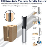 TAIWAIN Router Bit 1/2 Inch Shank Router Bits Tool Set 43 Pack Adjustable Wood Panel Drawer Door Milling Cutter, Miter Bit for Router Table/Base Router(F-45 Degree) TAIWAIN-BRAND