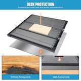 XUNKUANER Honeycomb Working Table 500mm x 500mm Aluminium Alloy Honeycomb Laser Cutting Mat with Aluminum Plate for for Laser Engraver Cutter,Working Area 19.68" x 19.68" (500X500mm) XUNKUANER