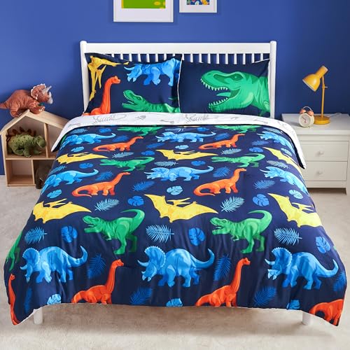 Joiedomi Kid Twin Comforter Set 5 Piece Dinosaur Bedding Set for Boys Girls Super Soft Microfiber Bed in a Bag with Comforter Sheets Pillowcase Sham Joiedomi