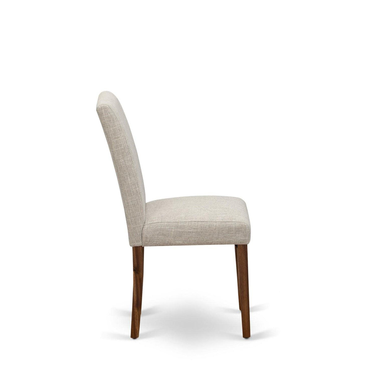 East West Furniture ABPNT35 Abbott Classic Parson Chairs - Doeskin Linen Fabric Padded Dining Chairs, Set of 2, Natural East West Furniture