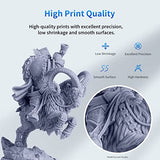 ANYCUBIC 3D Printer Resin Bundle, 405nm SLA UV-Curing Resin with High Precision and Quick Curing & Excellent Fluidity for LCD 3D Printing (Grey+Clear+White+Black,1kg per Bottle, 4kg in Total)