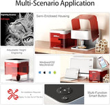 JWHetc X-PRO 5W Laser Engraver Machine, Portable 5000mW Laser Engraver and Cutter Machine for Wood Leather Coated Metal Paper Glass Cloth, for DIY Supports Win/Mobile System/Offline Class1 (5W Output) JWHetc