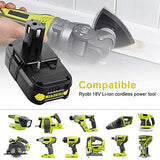 Energup 2Pack 3.5A P102 18V Battery for 18Volt Ryobi Batteries 18V Lithium with Charger for P117 P118 Ryobi Charger for 18V ONE+ P108 P107 P104 P105 P103 for Ryobi 18v Lithium Battery energup