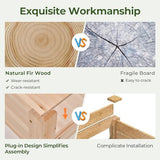 Giantex Raised Garden Bed, Elevated Wood Planter Box with Legs, Drainage Holes, Acrylic Panels, Standing Raised Beds for Fruits Vegetables Flowers Herbs, 30”x18”x24” Giantex