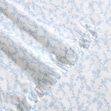 Laura Ashley - Twin XL Sheet Set, Crisp & Cool Cotton Percale Bedding with Deep Pockets, Lightweight for Year Round Comfort, Bed Sheets with Matching Pillowcase (Victoria Blue) Laura Ashley