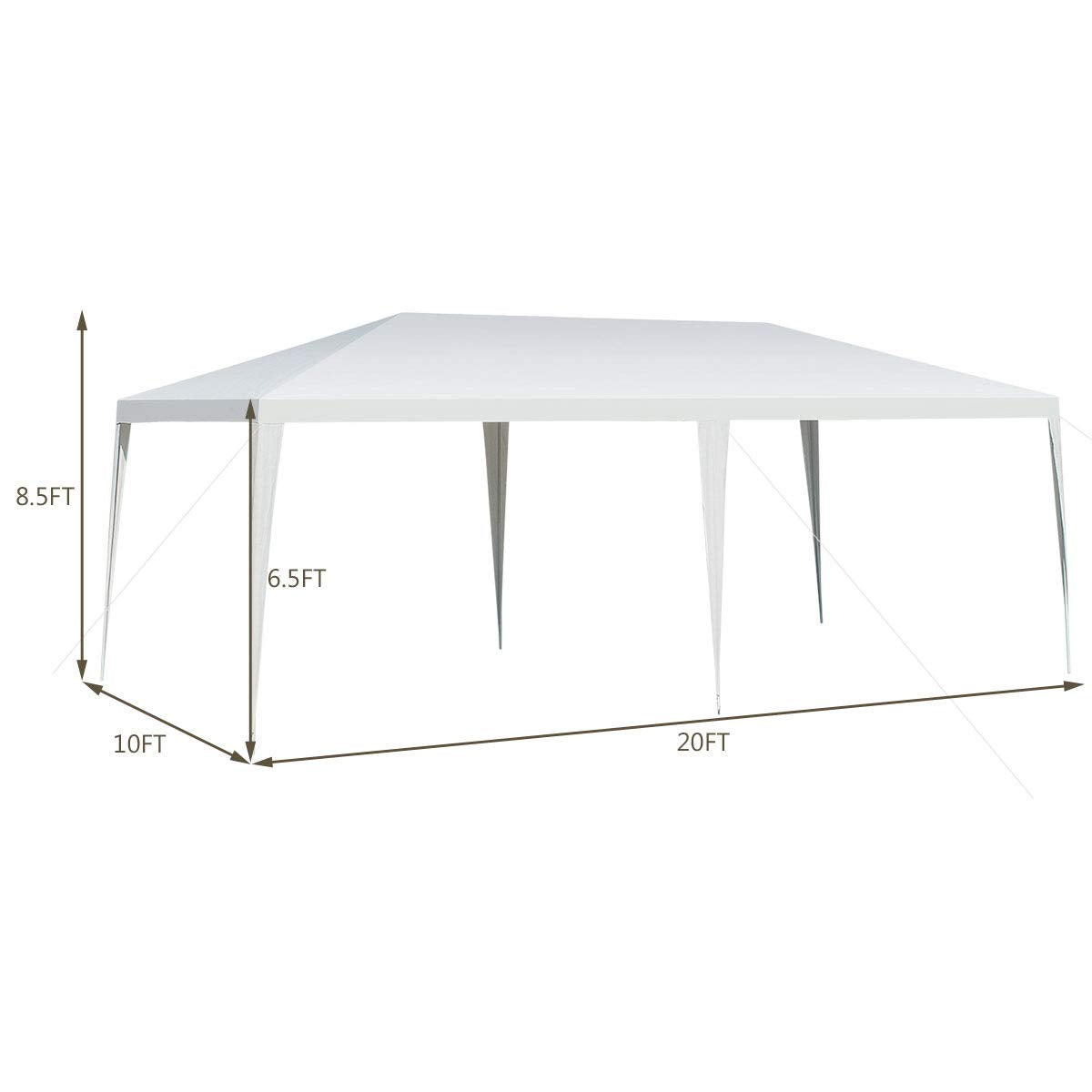 ARLIME Awning Tent, Outdoor Gazebo, Canopy with Sturdy Steel Frame, Easy Assembly Large Shelter for Sunshading, Lightweight and Easy Carriage Rain Shelter, Ideal for Patio, Party, and Commercial Use ARLIME