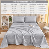 Mooreeke Leopard Cheetah Printed Queen Bed Sheets, Soft Microfiber Bedding Sheets & Pillowcases, Deep Pocket Non-Slip Fitted Queen Sheet, Silver Grey Animal Pattern Bedsheets Mooreeke
