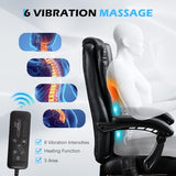 Massage Office Chair with Foot Rest,6 Points Vibration and Heat Ergonomic Executive Desk Chair for Heavy People,500lbs Big and Tall Office Chairs with Reclining High Back for Home Office KWKSV