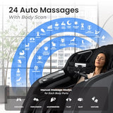 Osaki Vibe 4D l 4D Massage Mechanism l Automatic Body Scan l Deep Calf-Kneading l Space-Saving Technology l 3-Stage Zero Gravity l 32-Cell Full Body Air Massage (Brown) Osaki