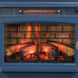 duraflame Freestanding Electric Fireplace Stove Heater with 3D Flame Effect for 1,000 Sq. Ft. Room, Navy Duraflame