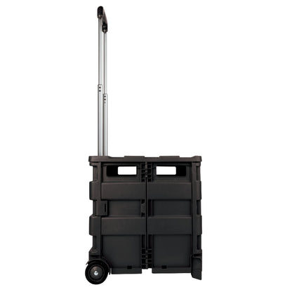 Office Depot Mobile Folding Cart With Lid, 16in.H x 18in.W x 15in.D, Black, 50801 - WoodArtSupply