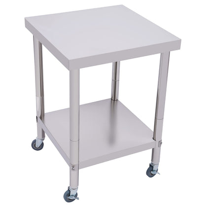 Stainless Steel Table for Prep & Work, 24”x24”x34 Commercial Work Table 661lbs Load Capacity Heavy Duty Kitchen Work Table with Wheels for Restaurant, Home and Hotel - WoodArtSupply