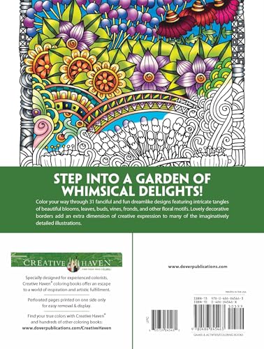 Creative Haven Entangled Gardens Coloring Book; Color, Frame And Create Your Own Floral Wall Art Decorations! (Adult Coloring Books: Flowers & Plants) Dover Publications
