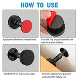 Krisler Adjustable Threaded Bed Frame Anti-Shake Tool, Headboard Stoppers, Bedside Anti Shake Tool for Beds Cabinets Sofas, 4PCs, 30-68mm (Black) Krisler