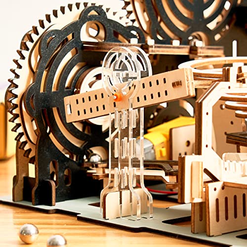 bennama 3D Wooden Puzzles Marble Run Set - Mechanical Model Kits with Motor, Brainteaser and Puzzle for Christmas/Birthday,Gifts for Adults and Teens bennama