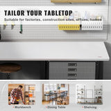 VEVOR Table Top, 60" x 25" x 1", 220.5 lbs Load Capacity, Universal One-Piece Particle Board Desktop for Height Adjustable Electric Standing Desk VEVOR