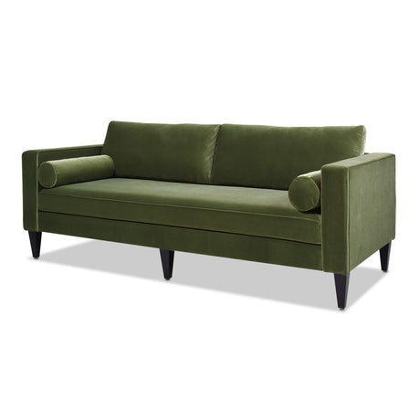 Jennifer Taylor Home Nicholi Lawson Velvet Loose Back Sofa - Olive Green, Modern & Contemporary Jennifer Taylor Home