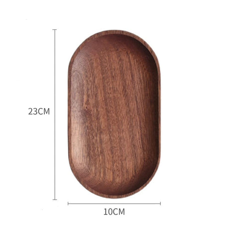 Linwnil 2 Pack Solid Wood Serving Platters and Trays of Natural Wood with Edge,Rectangular Avoid Sliding and Spilling Food (Walnut Trays x 2Pack) Linwnil