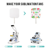 PYD Life 20 Pack Sublimation Church Fans Handheld Set Blanks Bulk 7" x 6.7" Paddle Plastic Double-Sided Printable Fans with 5" Frosted Plastic Handle for Favor Party Decoration PYD Life