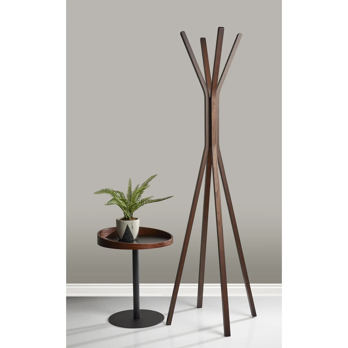 Adesso Toby Coat Rack, Walnut