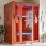 MEISSALIVVE Full Spectrum Sauna for Home, 2-3 Person Infrared Sauna with 7-Color Light Therapy & Bluetooth Speakers, Indoor Dry Heat Sauna with Red Light, Personal Luxury Spa for Home & Gym MEISSALIVVE