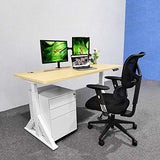 VWINDESK VJ205 Electric Height Adjustable Sitting Standing Desk Frame Sit Stand - Dual Motors 3 Stages Motorized Desk Base Only, White VWINDESK