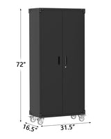 GarveeHome Storage Metal Cabinet 71" with Doors and 4 Shelves Adjustable Adjustable Feet and Lock Tall Storage Cabinet for Pantry Garage Craft Bedroom Office Shop GarveeHome