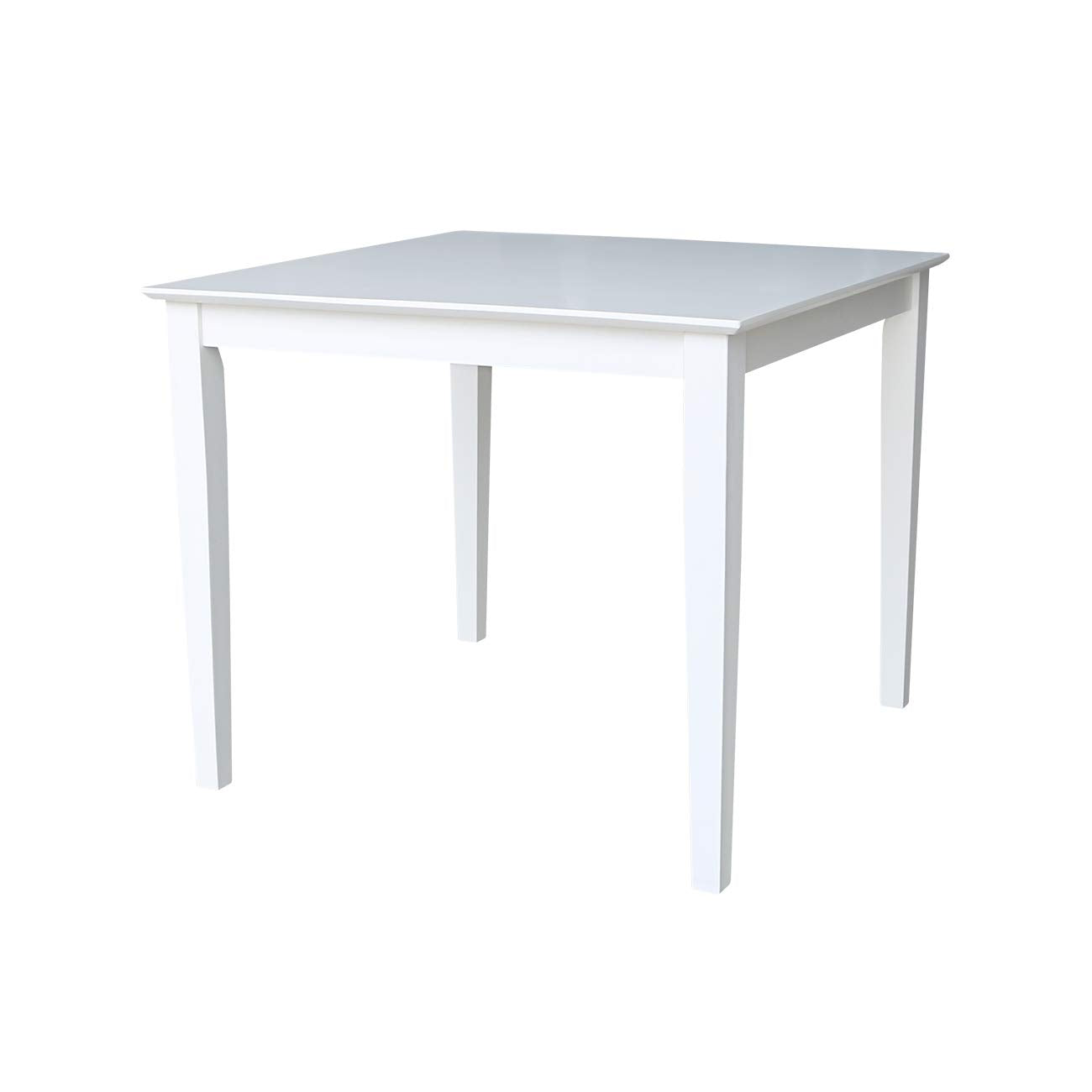 IC International Concepts 36" x 36" 4 Chairs Dining Table, Standard, White - WoodArtSupply