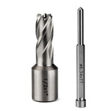 OSCARBIDE 1/2"x1"Annular Cutter,3/4 inch Weldon Shank,1/2 inch Cutting Diameter,1 inch Depth of Cut,2 Flat Mag Drill Bit with Pilot Pin for Magnetic Drill Press,1 Piece OSCARBIDE