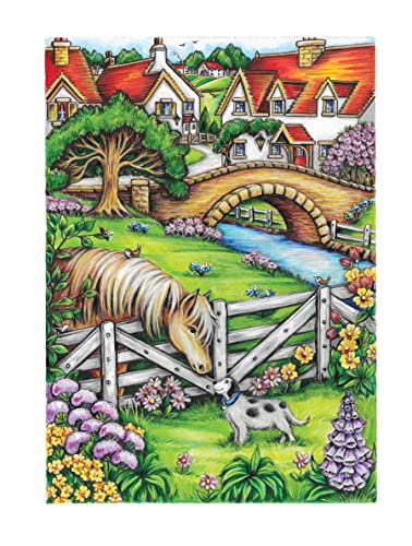 Creative Haven Village Charm Coloring Book (Adult Coloring Books: In The Country) Dover Publications