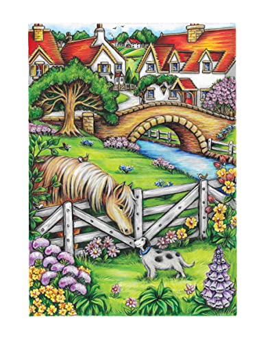 Creative Haven Village Charm Coloring Book (Adult Coloring Books: In The Country)