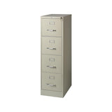 STAPLES Commercial 4-Drawer Vertical File Cabinet, Locking, Letter, Putty/Beige, 22-inch D (22336D) STAPLES