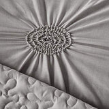 Madison Park Daybed Cover Set-Trendy Design All Season Luxury Bedding with Bedskirt, Matching Shams, Decorative Pillow, Medallion Tufted Dark Grey 75"x39" 6 Piece Madison Park