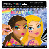 Fashion Angels Make-up & Hair Design Sketch Portfolio (11452) Sketchbook for Beginners, Sketchbook with Stencils and Stickers for Ages 6 and Up Fashion Angels