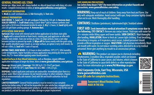 General Finishes Oil Base Gel Stain, 1 Pint, American Oak General Finishes