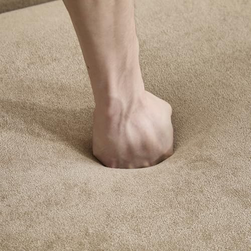 Christopher Knight Home Ahri 83'' Wood Frame Lounge Sofa Couch with Wave Design, Soft Seating 3-Seater Sofa with Armrests, Comfy Velvet Upholstered Home Sofa for Living Room and Office, Camel Christopher Knight Home