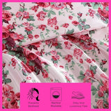 Betsey Johnson - Twin Bed Sheets, Satin Bedding Set with Matching Shams, Smooth & Silky, Dorm Essentials (Vintage Floral Pink) Betsey Johnson