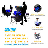 Creative Arcades Full Size Commercial Grade Cocktail Arcade Machine | 2 Player | 3500 Games | 26" LCD Lifting Screen | LED | 4 Sanwa Joysticks | Trackball | 2 Stools | 3 Year Warranty Creative Outdoor Distributor