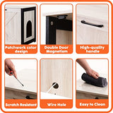 DWANTON Cat Litter Box Furniture Hidden, Cat Litter Box Enclosure, Reversible Entrance Can Be on Left or Right Side, Indoor Cat Box Cabinet, Wooden Cat Washroom, End Table, Nightstand, Beige Dwanton