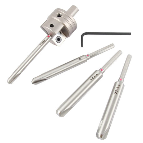 O'SKOOL Pen Barrel Trimmer Kits with No-Sharpening Cutting Head,7mm 、“O”、27/64" 、10mm Pen Mill Pilot Cutter Shafts for Wood Turning Pen Blank Trimmer O'SKOOL