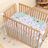 Haleeone 3 Piece Baby Crib Bedding Set – Includes Soft Crib Fitted Sheet, Comforter and Skirt, Crib Nursery Bed Set Decor for Baby Boy and Girl - Elephant Haleeone