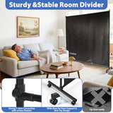 Room Divider, 73x75inch Large Single Panel Privacy Screen with Wheels,Thickened Fabric,Portable Partition Wall for Room Separation,Freestanding Room Separator for Indoor Office,Bedroom,Outdoor Patio XGMDD