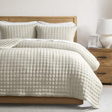WDCOZY Beige Twin Quit Size Bedding Sets with Pillow Sham, Neutral Lightweight Soft Bedspread Coverlet, Quilted Blanket Thin Comforter Bed Cover for All Season, 2 Pieces, 68x90 inches WDCOZY