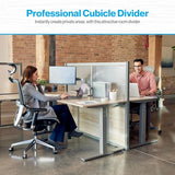 NBF Office Partition, Cubicle Wall Divider, Modern Room Separator, Free Standing Privacy Panel, 52" H x 60" W, Indoor, Espresso nbf signature series