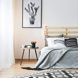 LITA Log Desktop Round Side End Table, Indoor Outdoor Wooden Tray Nightstand Table with Metal Stand for Living Room Bedroom Office Small Spaces (M) LITA
