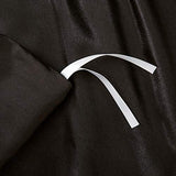 P Pothuiny Satin Duvet Cover Full/Queen, Single Soft Duvet Cover Only, Luxury Silky Like Black Duvet Cover 90" x 90" Sold Separately - Zipper Closure & Corner Ties P Pothuiny