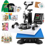 12" x 10" Heat Press Machine for T-Shirt, Shirt Press Machine for Sublimation T-Shirts Pillow Bag Garments Photo Slate Ceramic Frame,Swing Away Sublimation Heat Press Printer for Heat Transfer Vinyl Wesoky