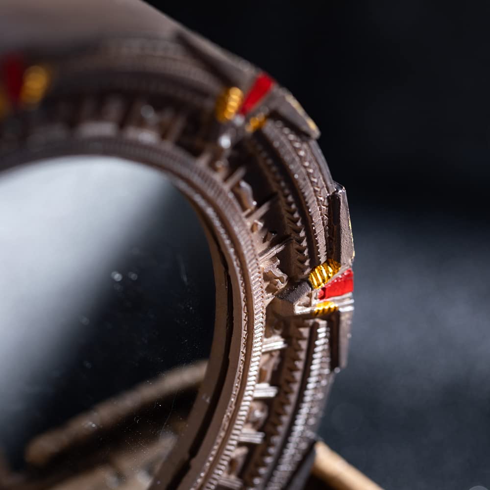 Karc Stargate Mirror Infinity Mirror Tunnel Stargate Model Figure Time Tunnel Merchandise Night Light Table Lamp Desktop Decoration Gift for Children and Adults with Ligh Karc