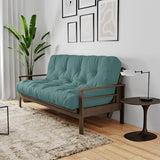 Royal Sleep Products by The Futon Factory 10 inch Foam Futon Mattress - Solid Teal Fabric - Full Size - CertiPUR Certified Foams - Made in USA - (Frame not Included) Royal Sleep Products